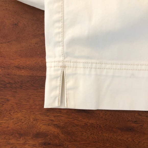 Eddie Bauer crop khakis. Size 14, white. - Picture 4 of 4